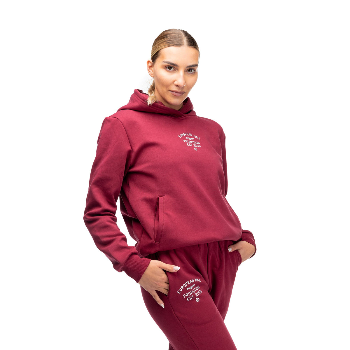 WOMEN SWEATSUIT OKTAGON DARK BURGUNDY OKTAGON MMA Store