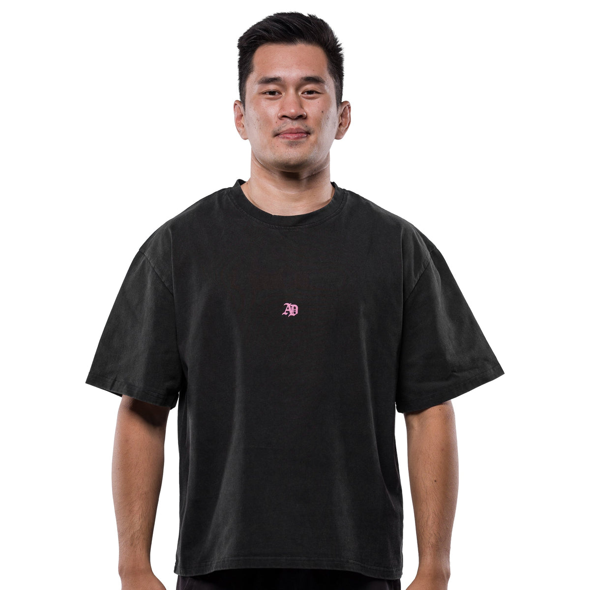 Alina Dalaslan "AD" Monogram Black Tee - OKTAGON Store