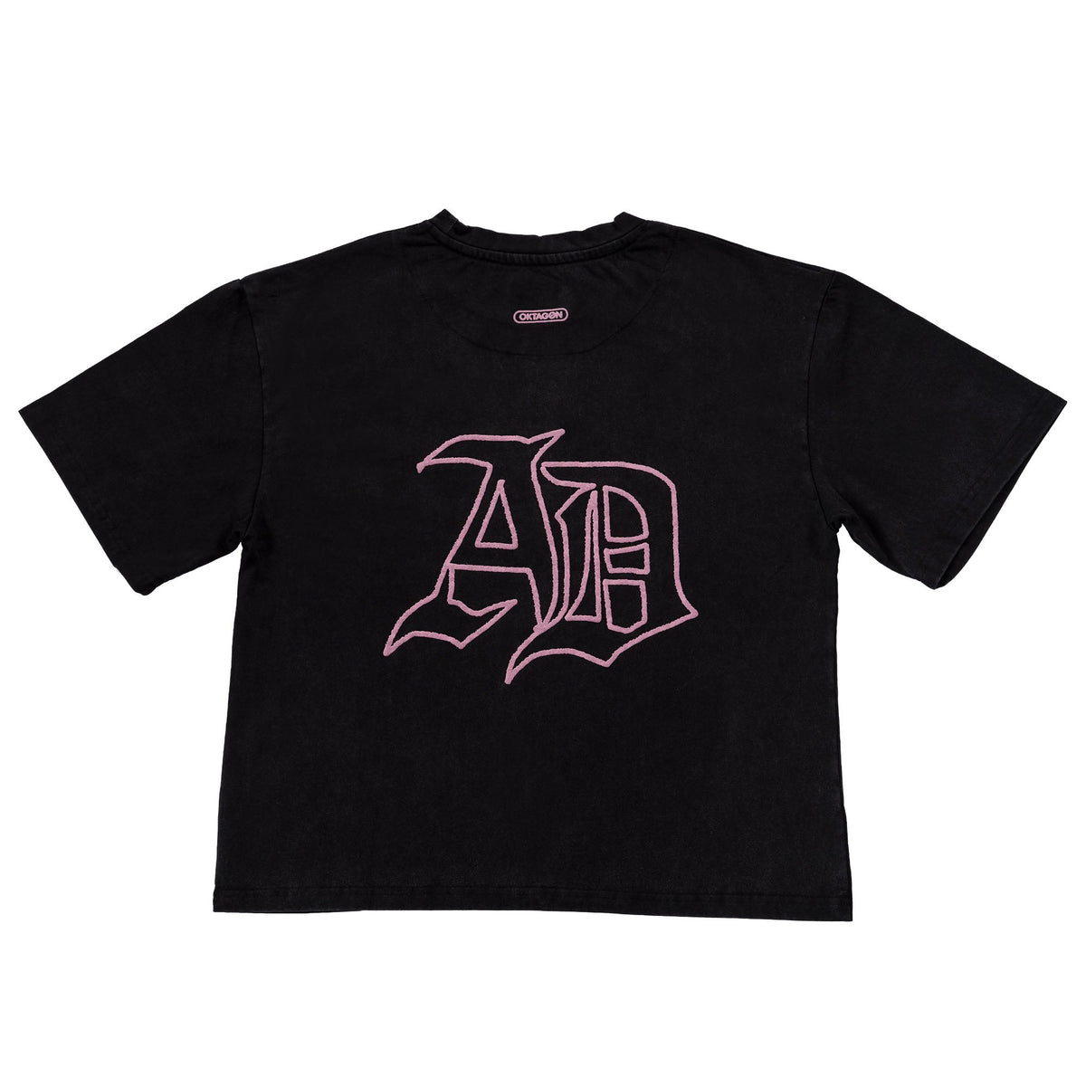 Alina Dalaslan "AD" Monogram Black Tee - OKTAGON Store