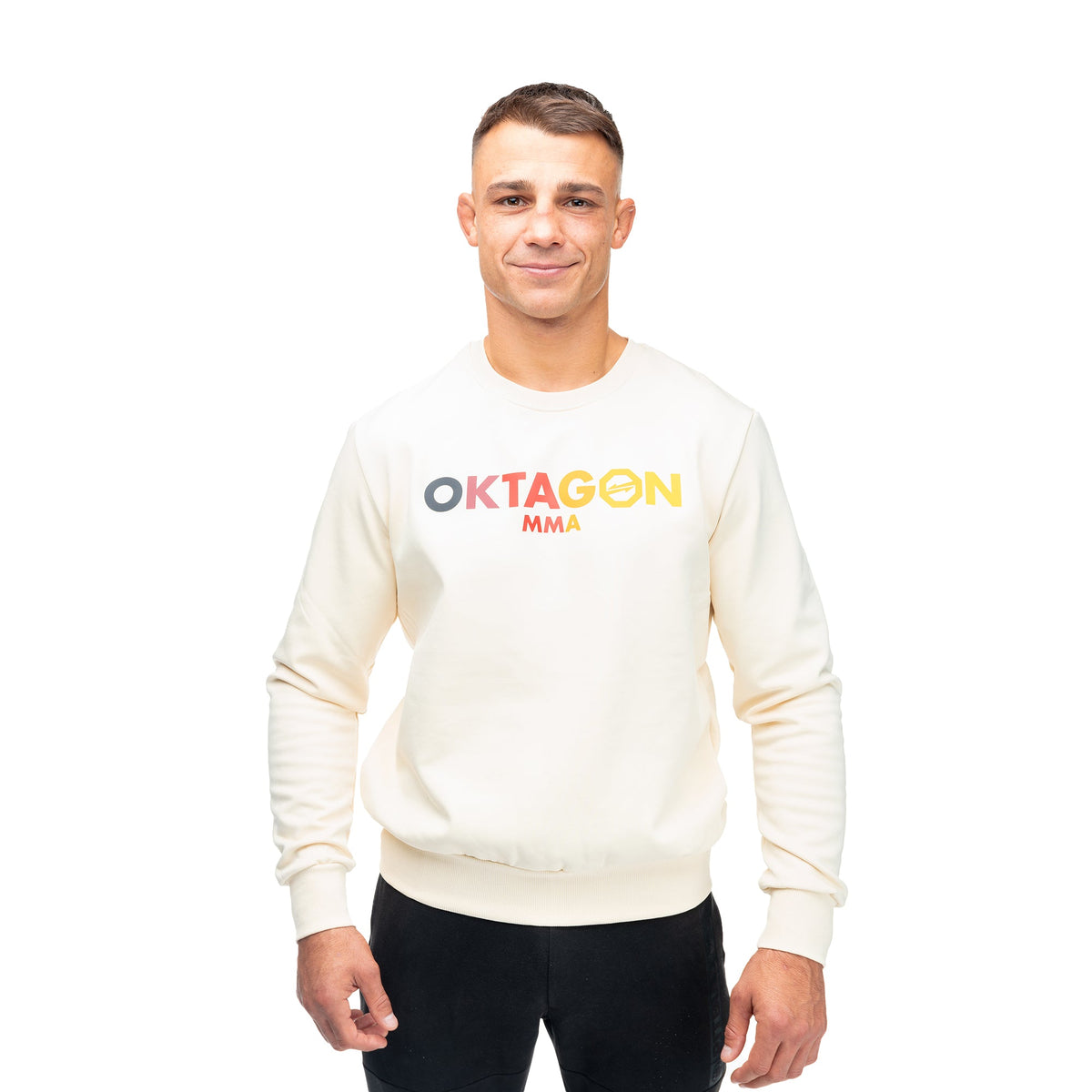 CREWNECK GERMAN FLAG BEIGE - OKTAGON MMA Store