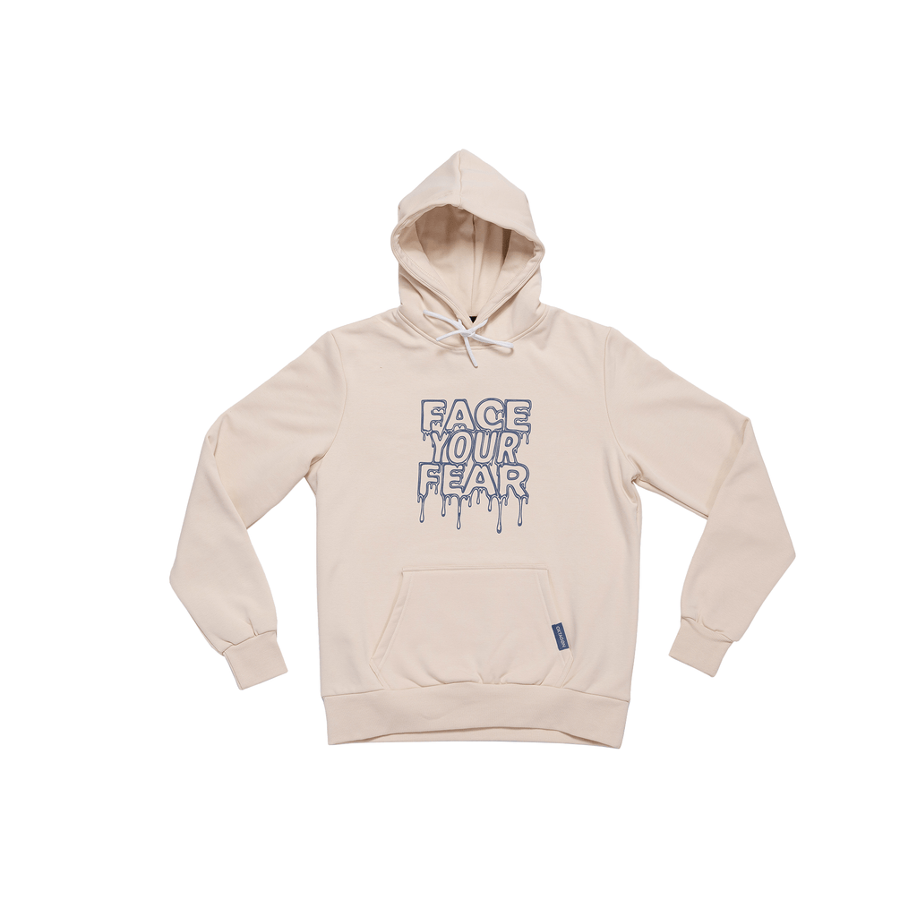 HOODIE FACE YOUR FEAR - BEIGE - OKTAGON MMA Store