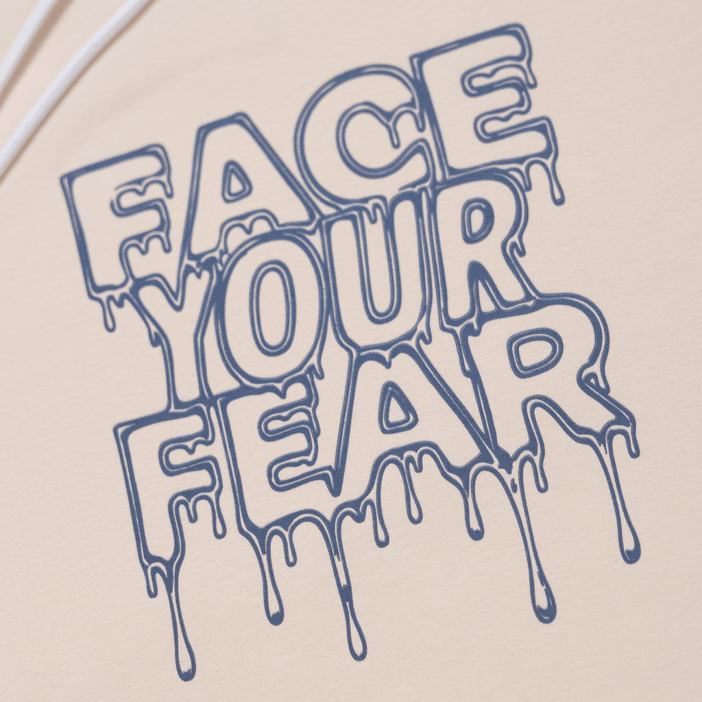 HOODIE FACE YOUR FEAR - BEIGE - OKTAGON MMA Store