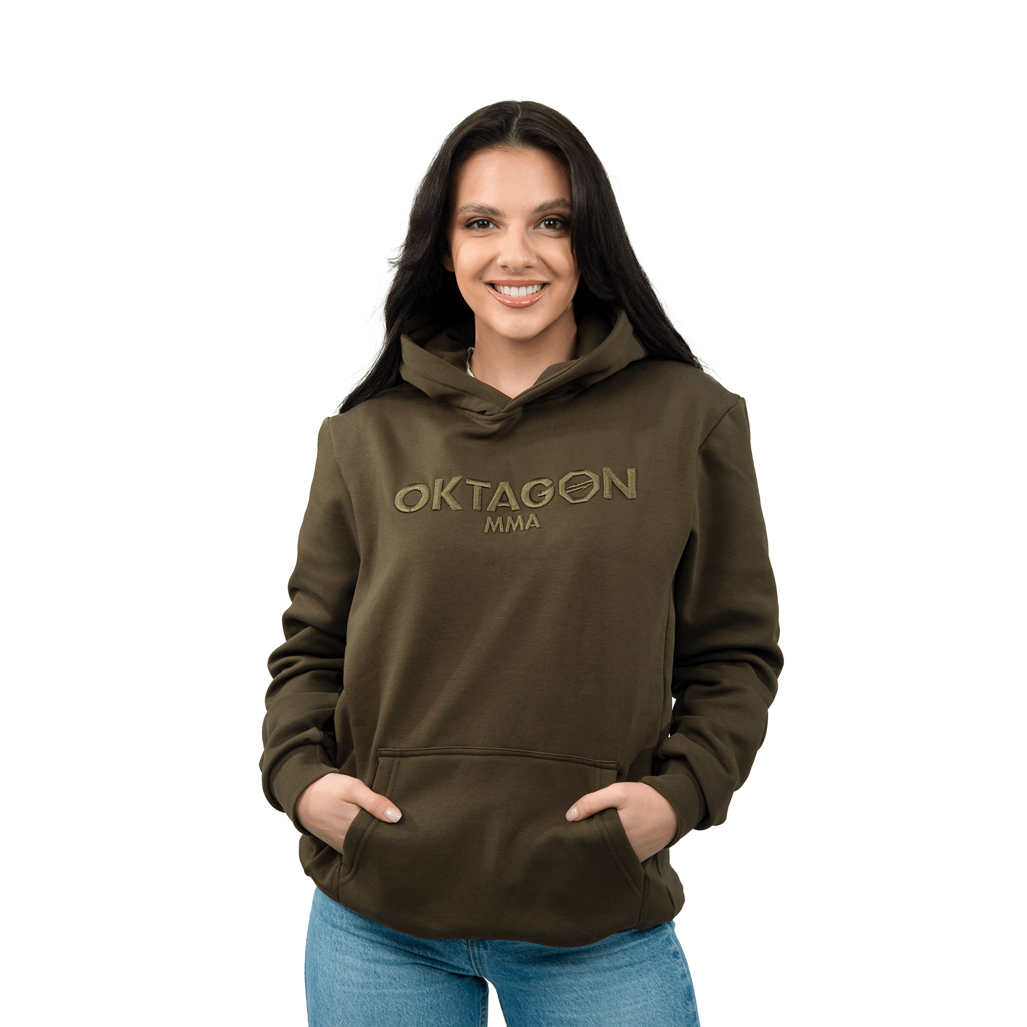 HOODIE SIMPLE DARK OLIVE OKTAGON MMA Store