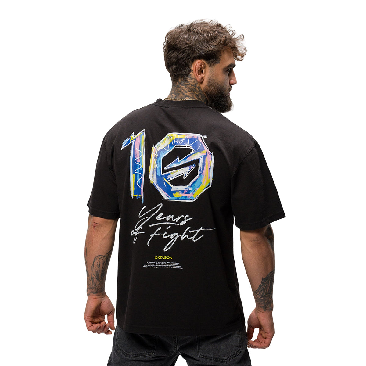 OKTAGON “10 YRS OF FIGHT” OVERSIZED T-SHIRT - OKTAGON Store