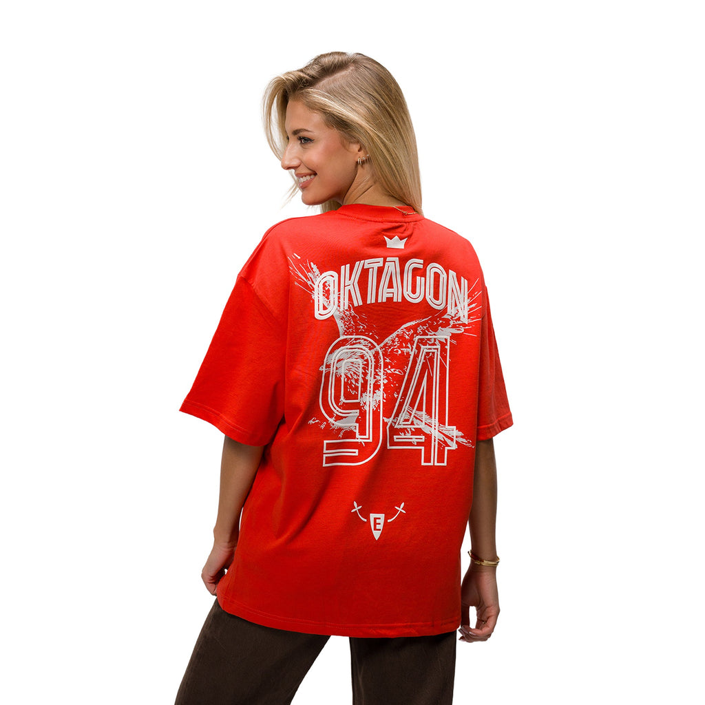 OKTAGON "FRANKFURT 94" T-SHIRT - RED - OKTAGON Store