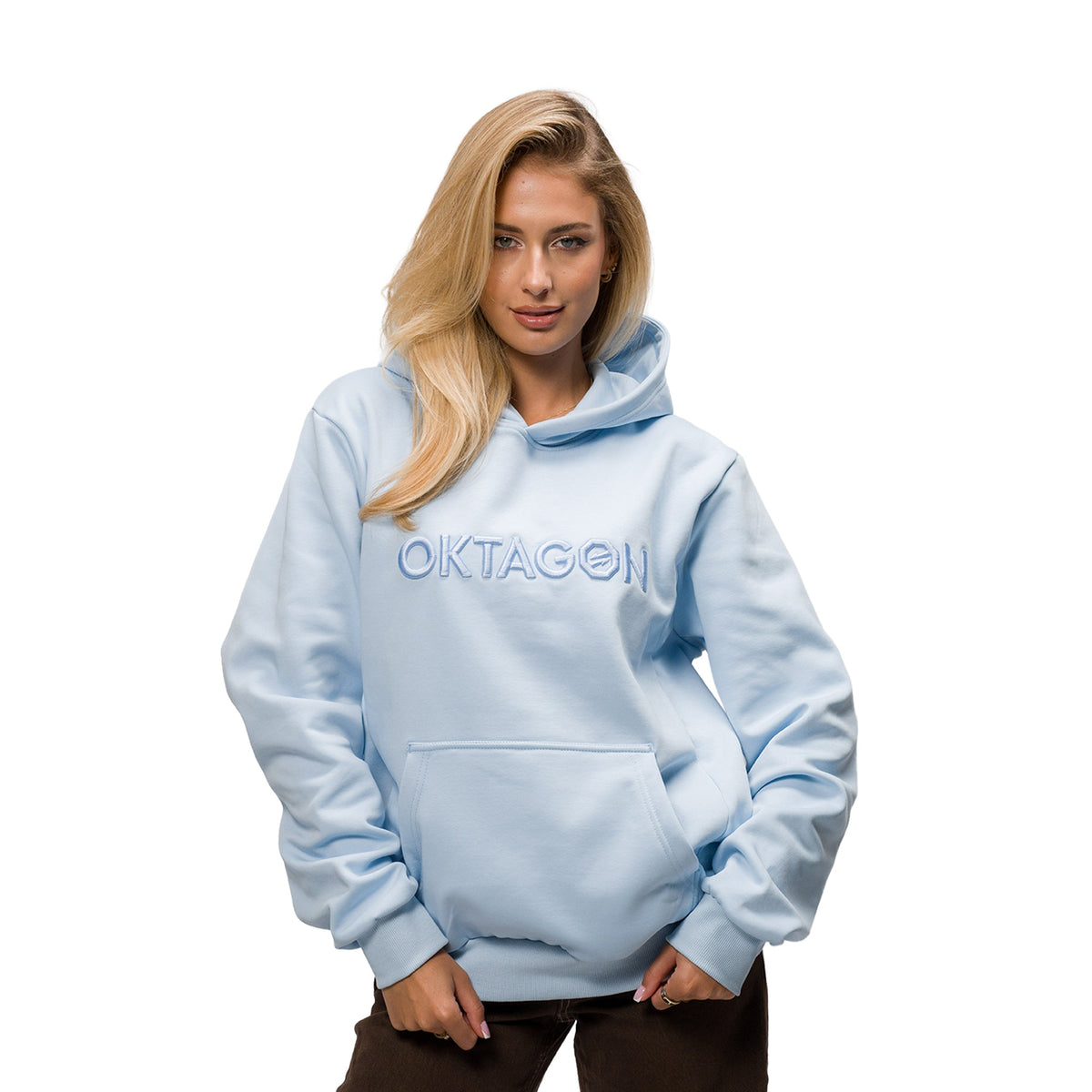 OKTAGON HOODIE ESSENTIALS - BLUE - OKTAGON Store