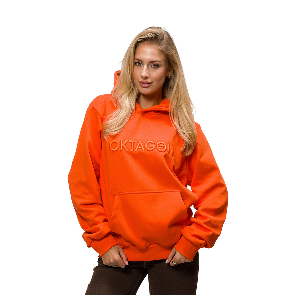 OKTAGON HOODIE ESSENTIALS - HOT ORANGE - OKTAGON Store