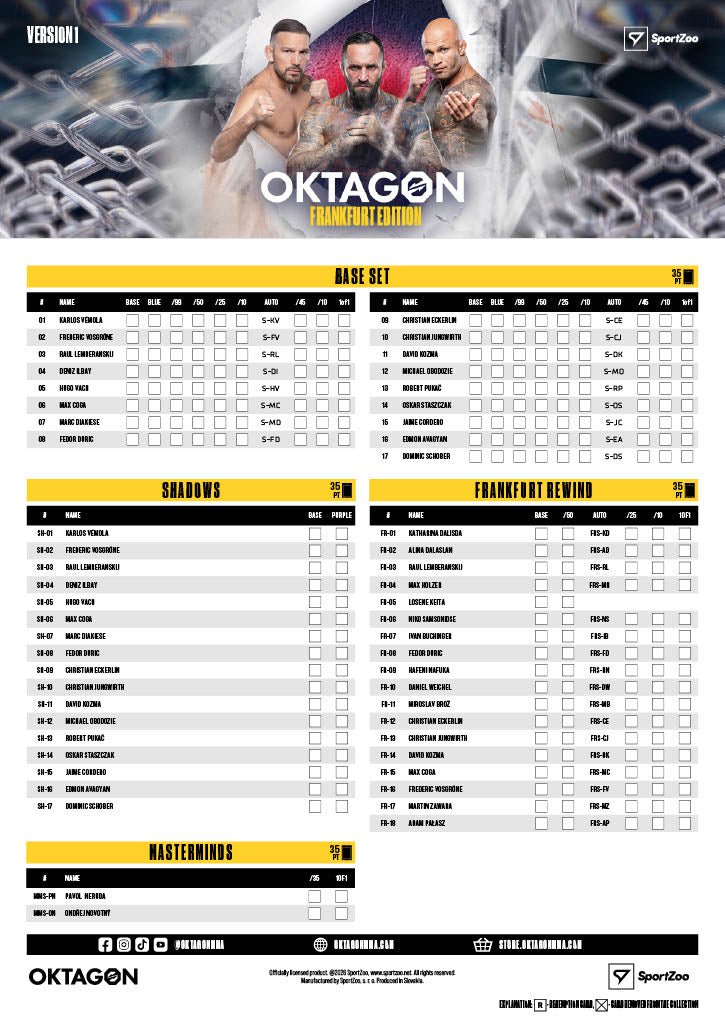 OKTAGON TRADING CARDS: FRANKFURT EDITION 2026 - OKTAGON Store