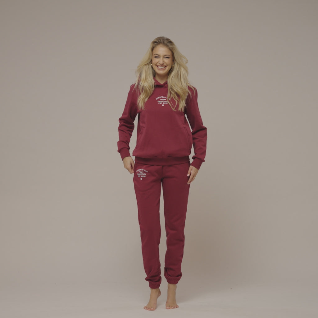 WOMEN SWEATSUIT OKTAGON DARK BURGUNDY