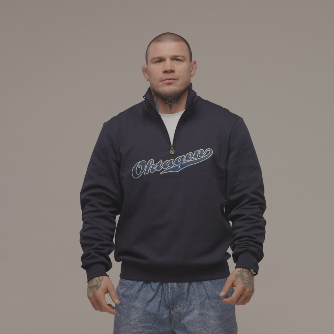 SWEATER WITH ZIPPER - OKTAGON