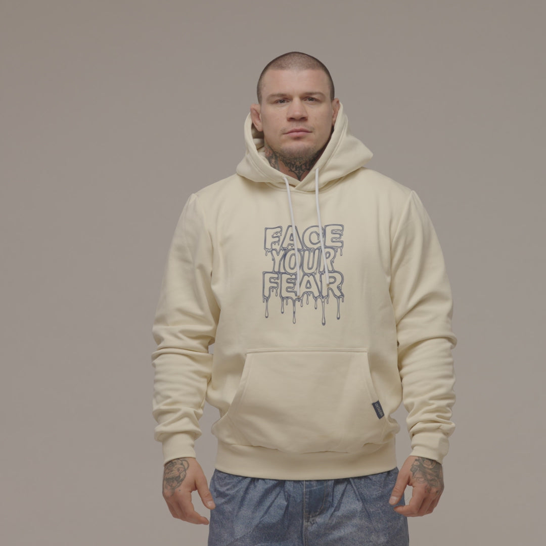 HOODIE FACE YOUR FEAR - BEIGE