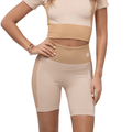 SEAMLESS - BIKER SHORTS BEIGE - OKTAGON MMA Store