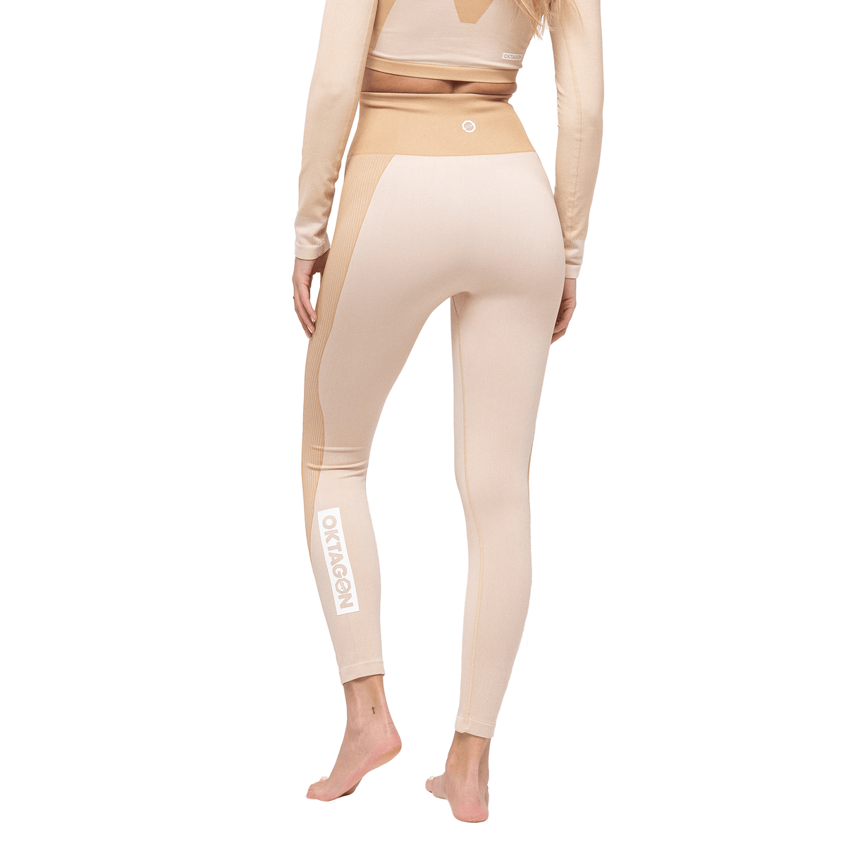 SEAMLESS - LONG LEGGINGS BEIGE - OKTAGON MMA Store