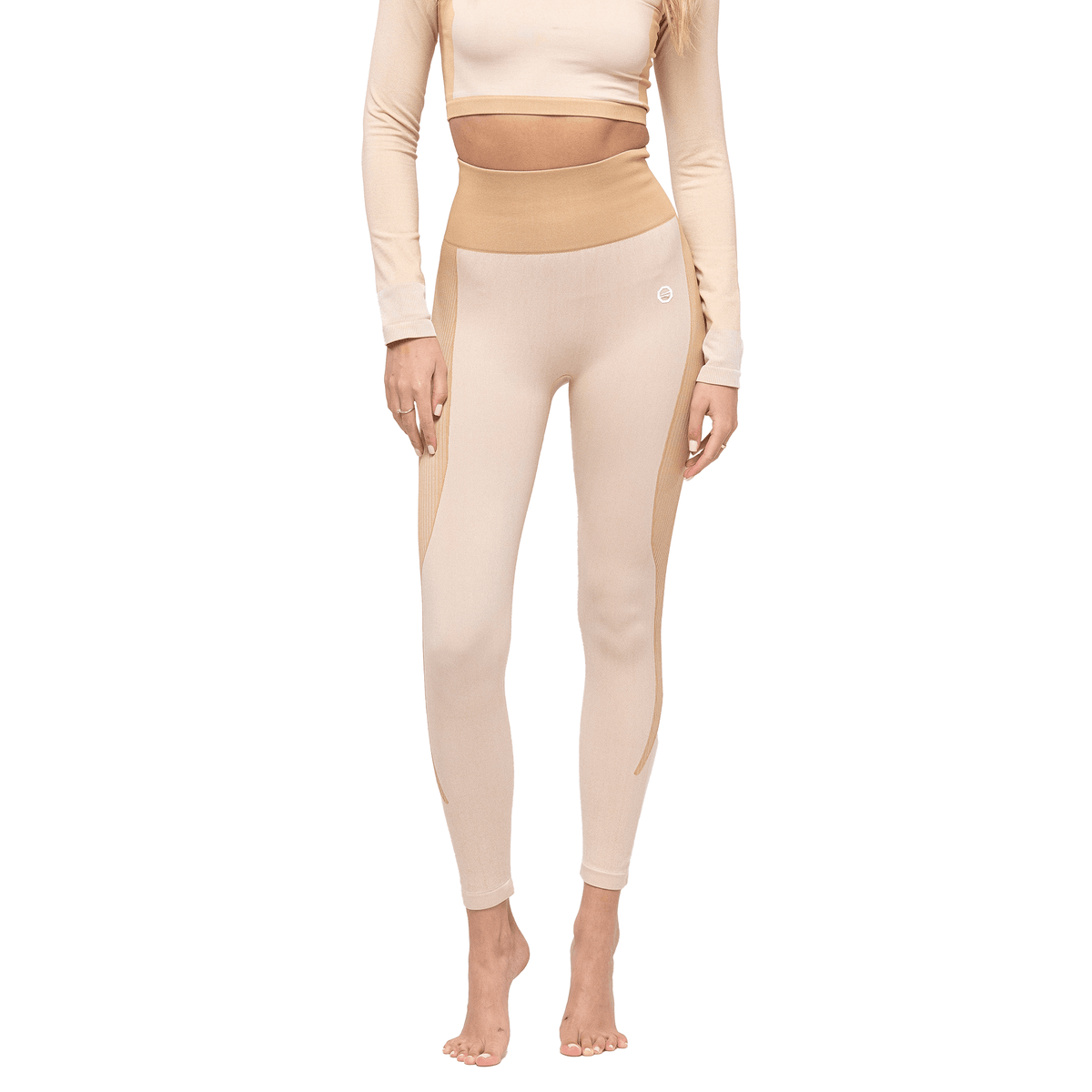 SEAMLESS - LONG LEGGINGS BEIGE - OKTAGON MMA Store