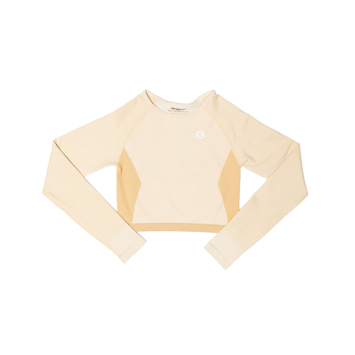 SEAMLESS - TOP LONG SLEEVE BEIGE - OKTAGON MMA Store