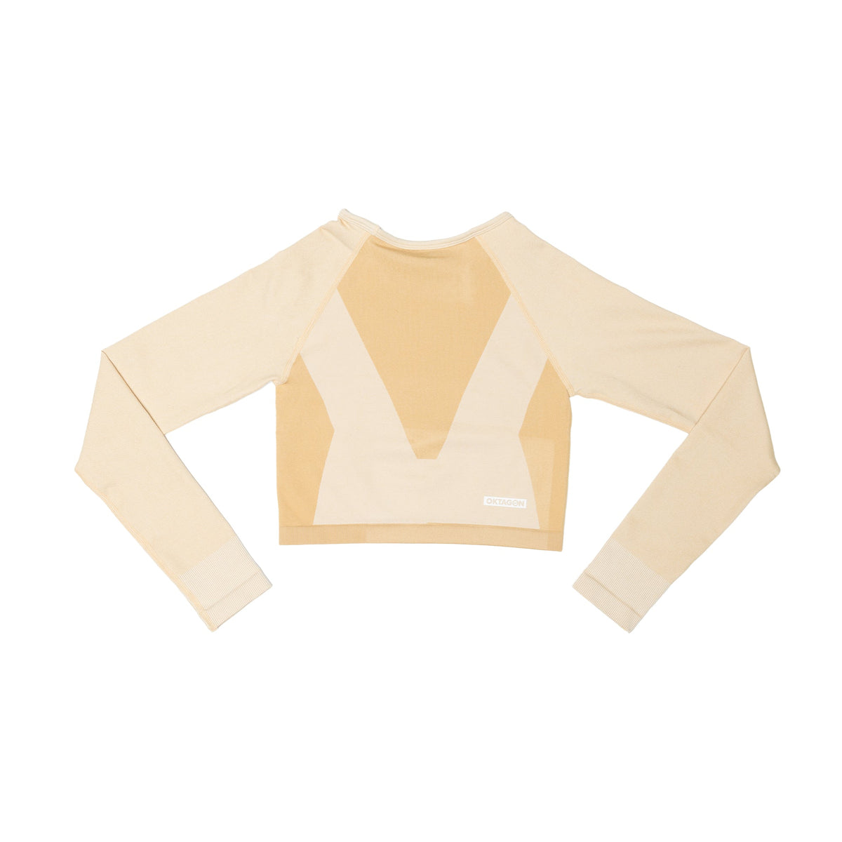 SEAMLESS - TOP LONG SLEEVE BEIGE - OKTAGON MMA Store