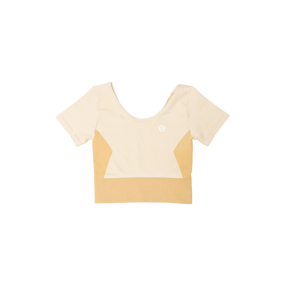 SEAMLESS - TOP SHORT SLEEVE BEIGE - OKTAGON MMA Store
