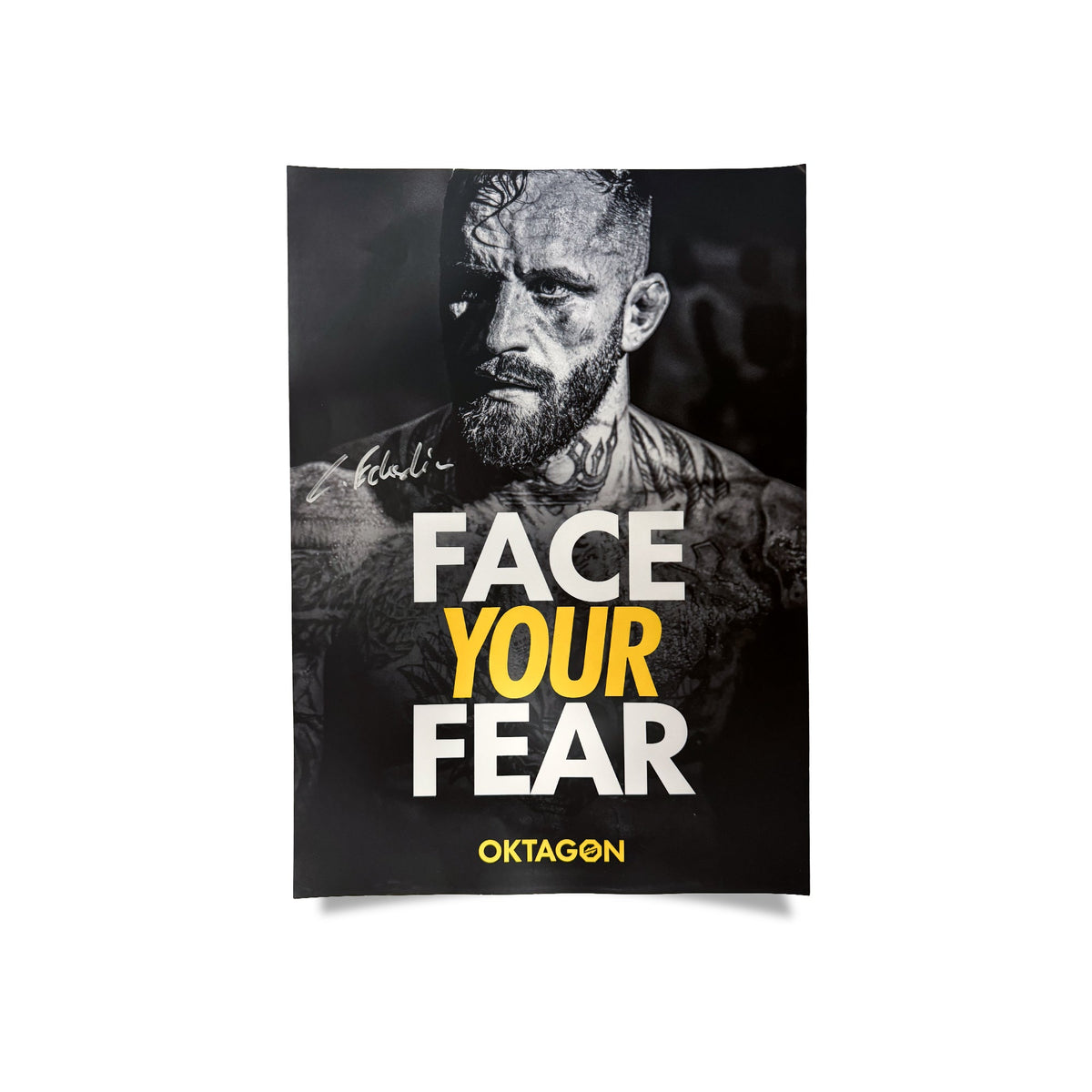 Signed A3 Poster - Christian Eckerlin / Face Your Fear - OKTAGON MMA Store