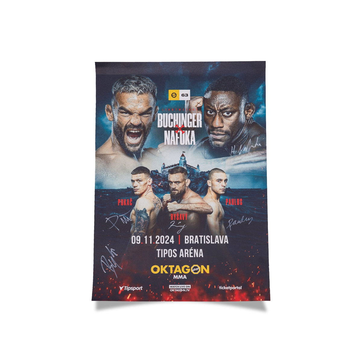 SIGNED POSTER OKTAGON 63 - OKTAGON MMA Store