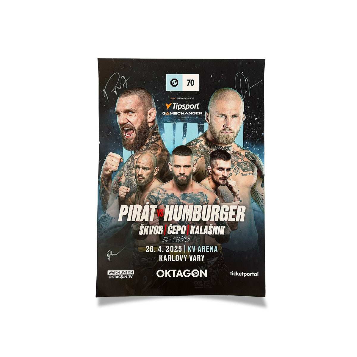 SIGNED POSTER OKTAGON 70 - OKTAGON MMA Store