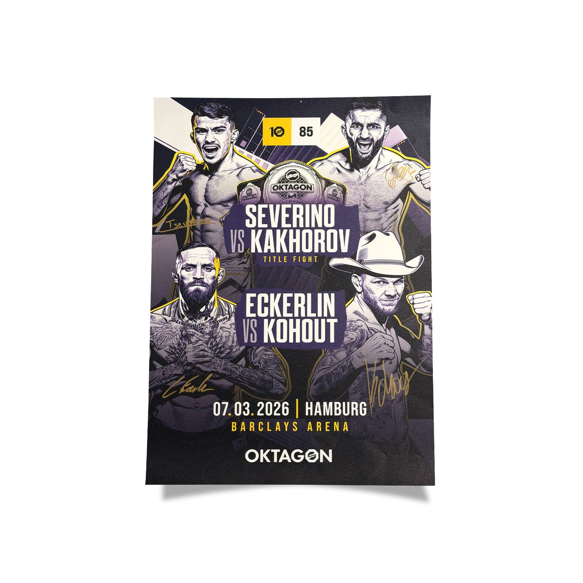 SIGNED POSTER OKTAGON 85 - OKTAGON MMA Store