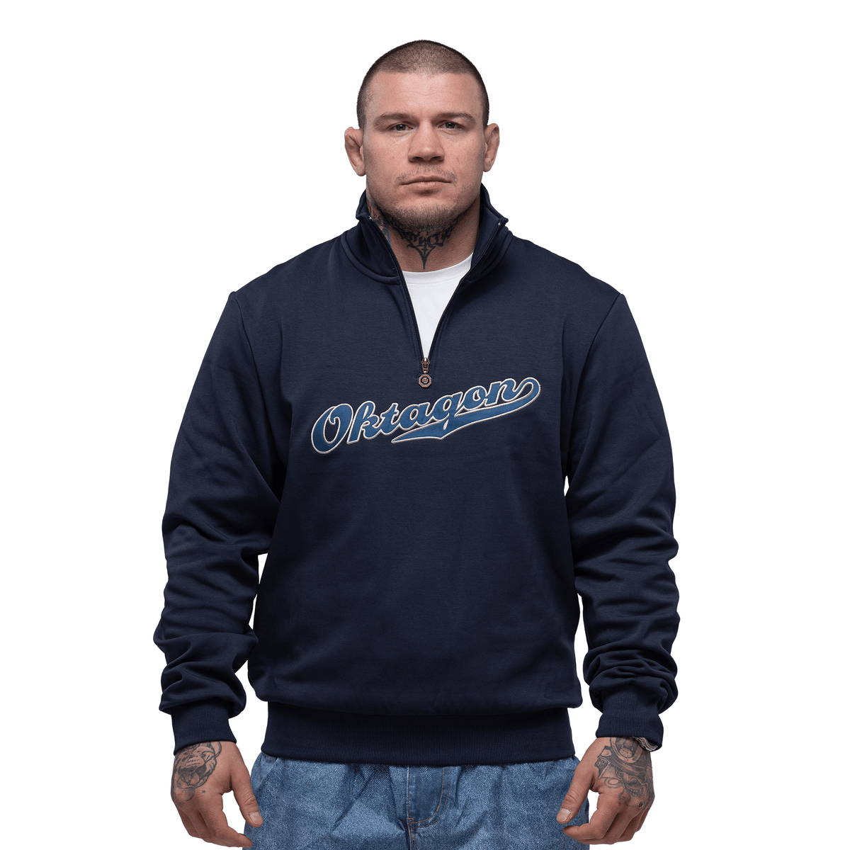 SWEATER WITH ZIPPER - OKTAGON - OKTAGON MMA Store