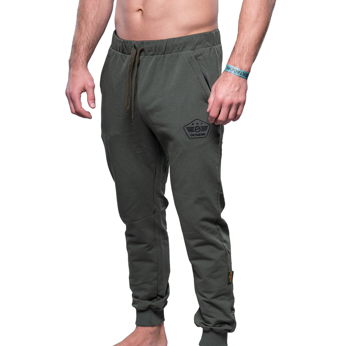 SWEATPANTS ARMY DROP KHAKI - OKTAGON MMA Store