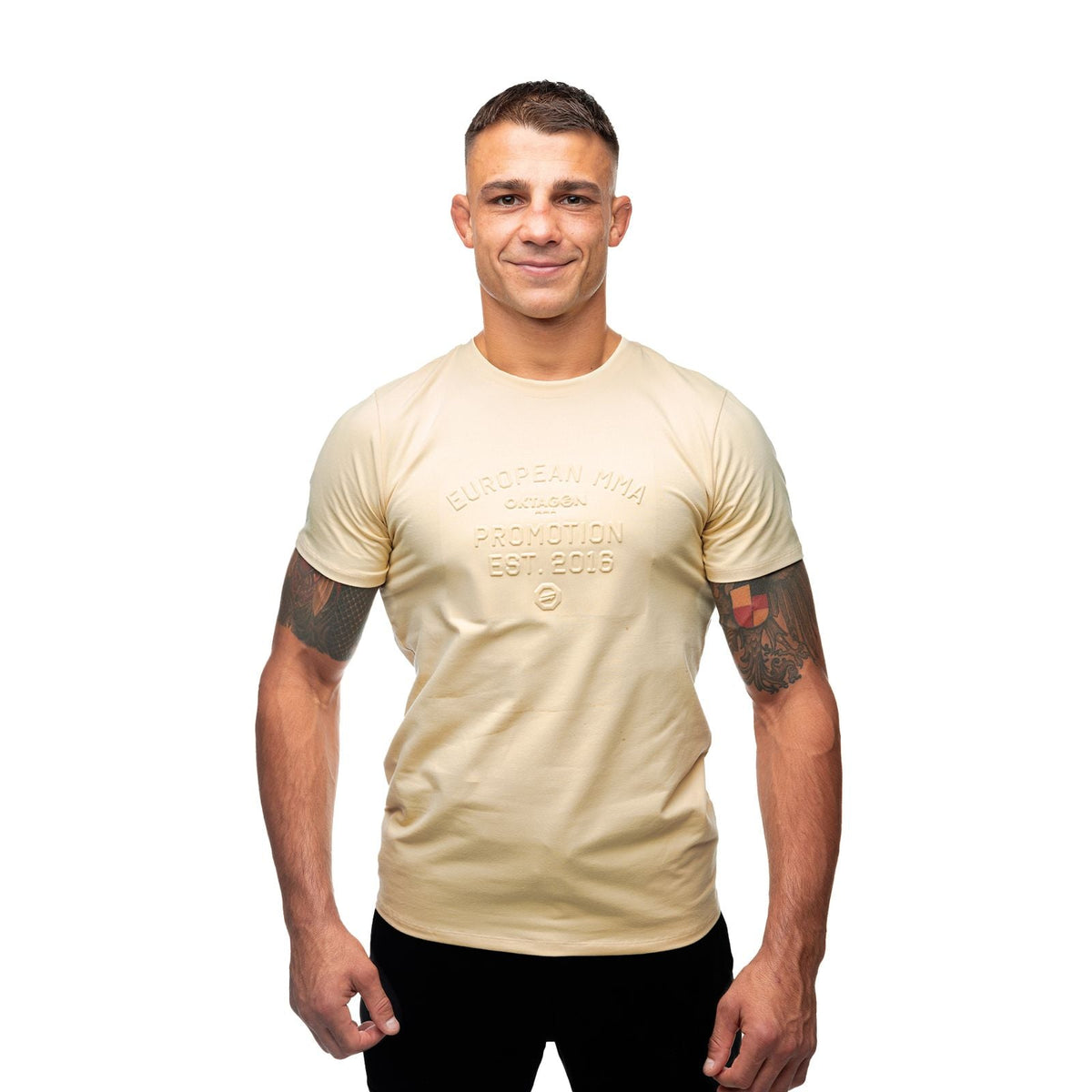T - SHIRT OKTAGON UNI STYLE BEIGE - OKTAGON MMA Store