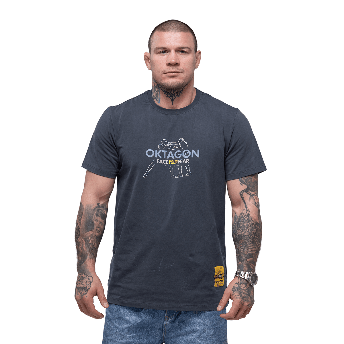 WASHED T - SHIRT FACE YOUR FEAR - OKTAGON MMA Store