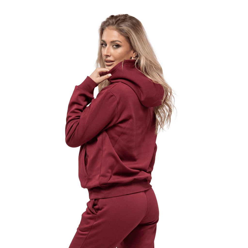 WOMEN SWEATSUIT OKTAGON DARK BURGUNDY - OKTAGON MMA Store