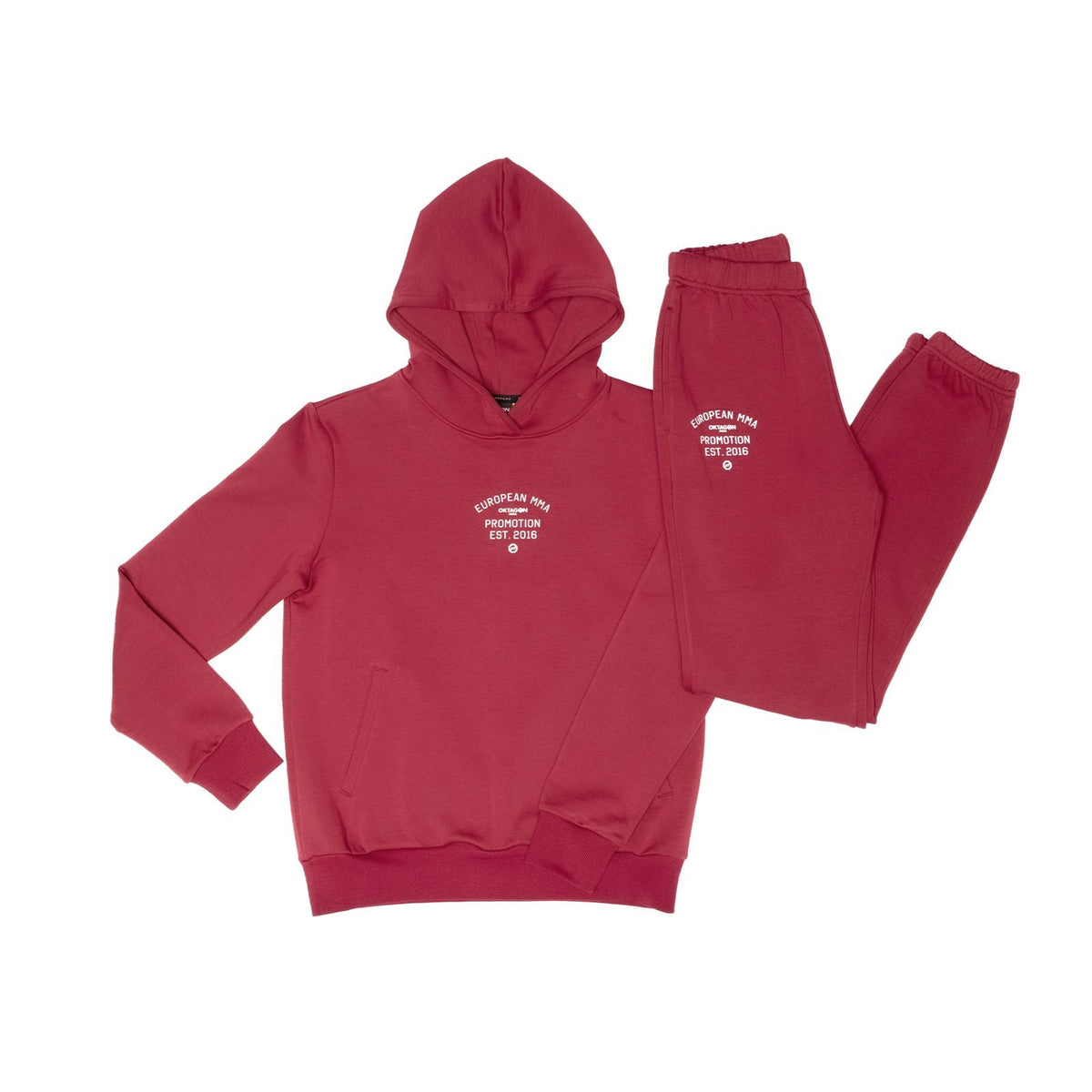 WOMEN SWEATSUIT OKTAGON DARK BURGUNDY - OKTAGON MMA Store
