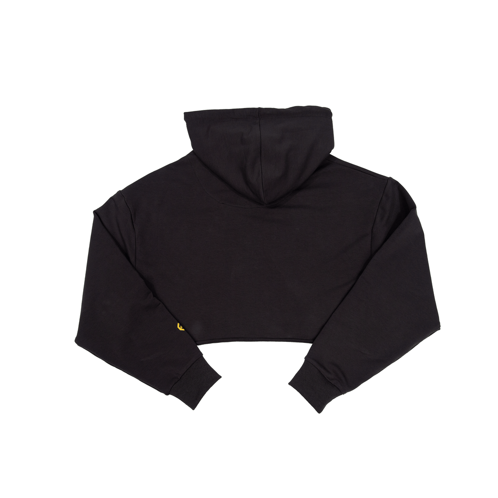 WOMEN'S CROPPED HOODIE - DARK GREY - OKTAGON MMA