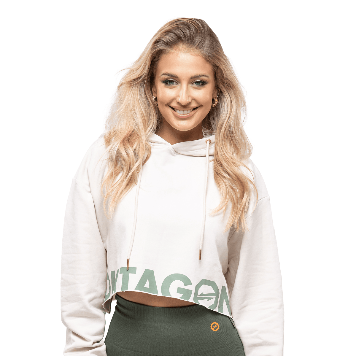 WOMEN'S CROPPED HOODIE - NATURE - OKTAGON MMA Store