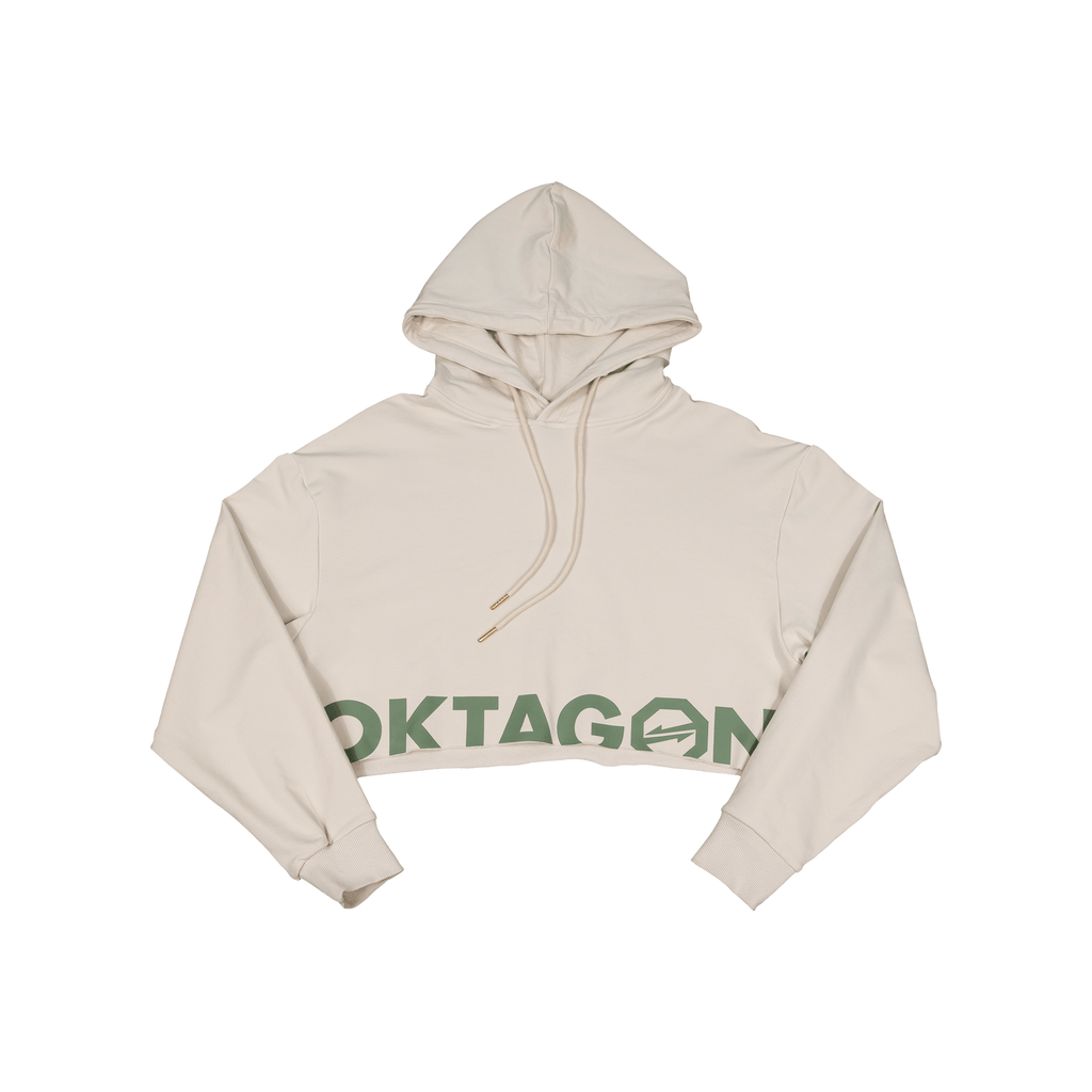 WOMEN'S CROPPED HOODIE - NATURE - OKTAGON MMA
