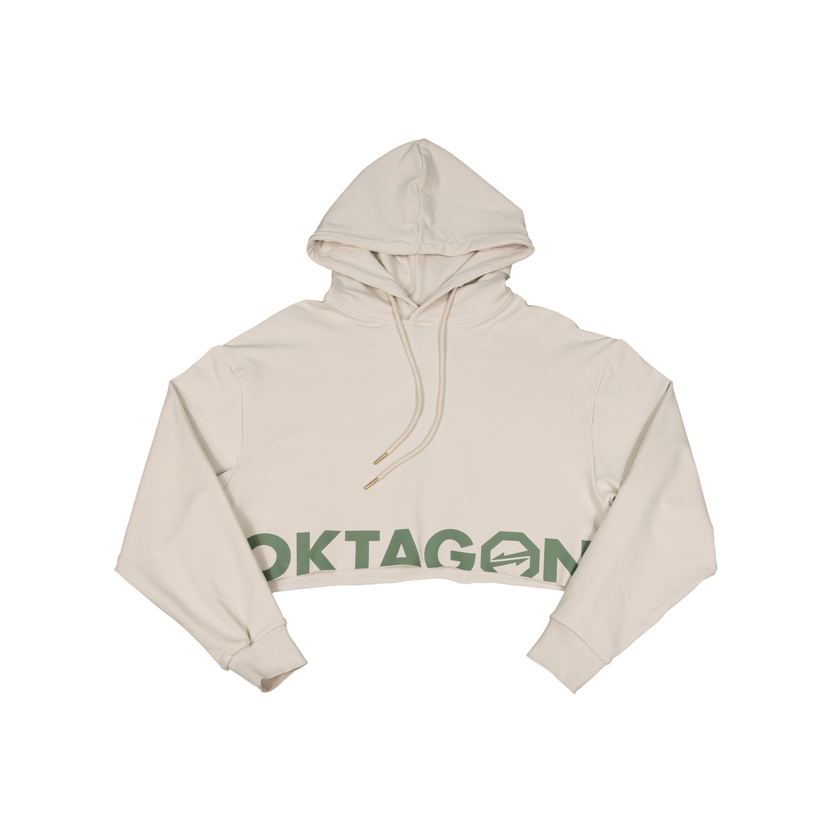 WOMEN'S CROPPED HOODIE - NATURE - OKTAGON MMA