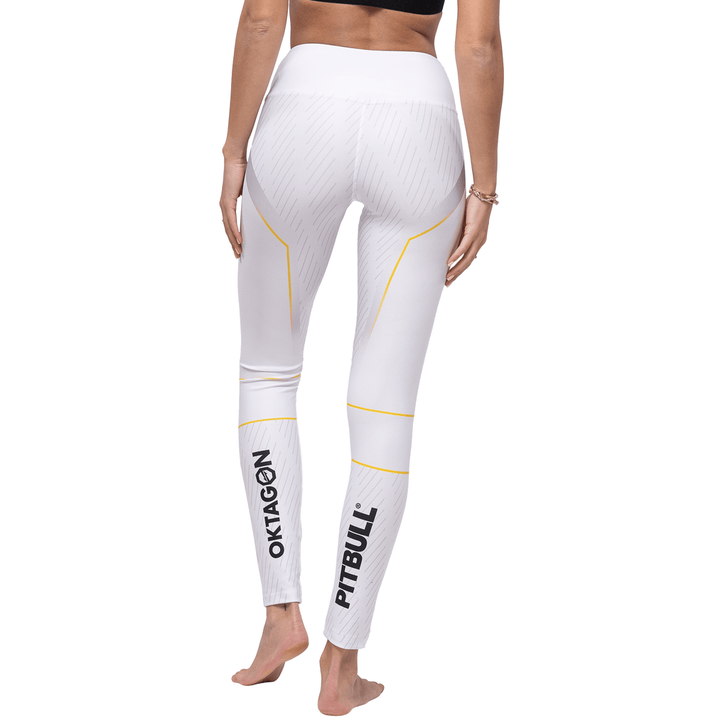 WOMEN’S OKTAGON LEGGINGS WHITE 2024 - OKTAGON MMA Store