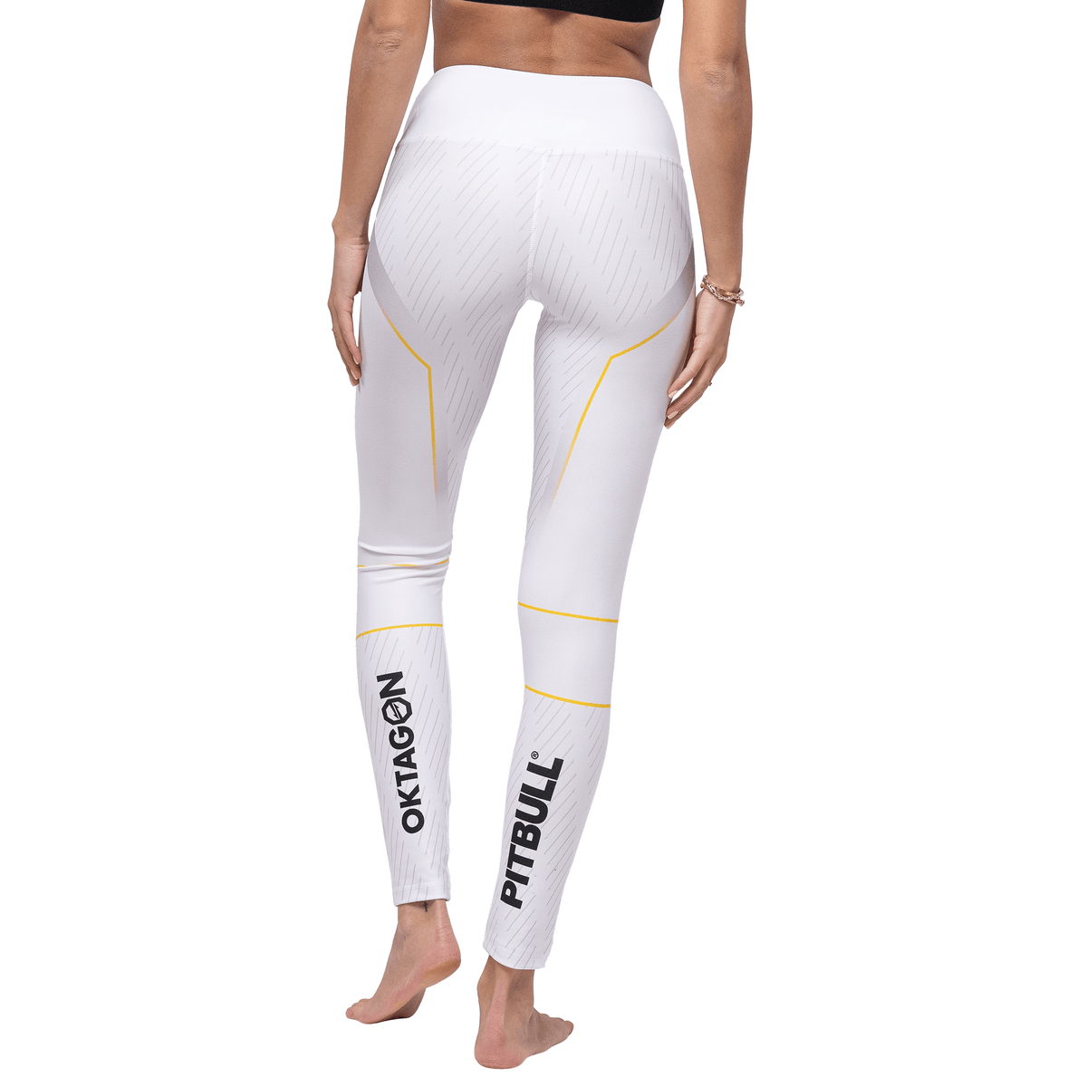 WOMEN’S OKTAGON LEGGINGS WHITE 2024 - OKTAGON MMA Store