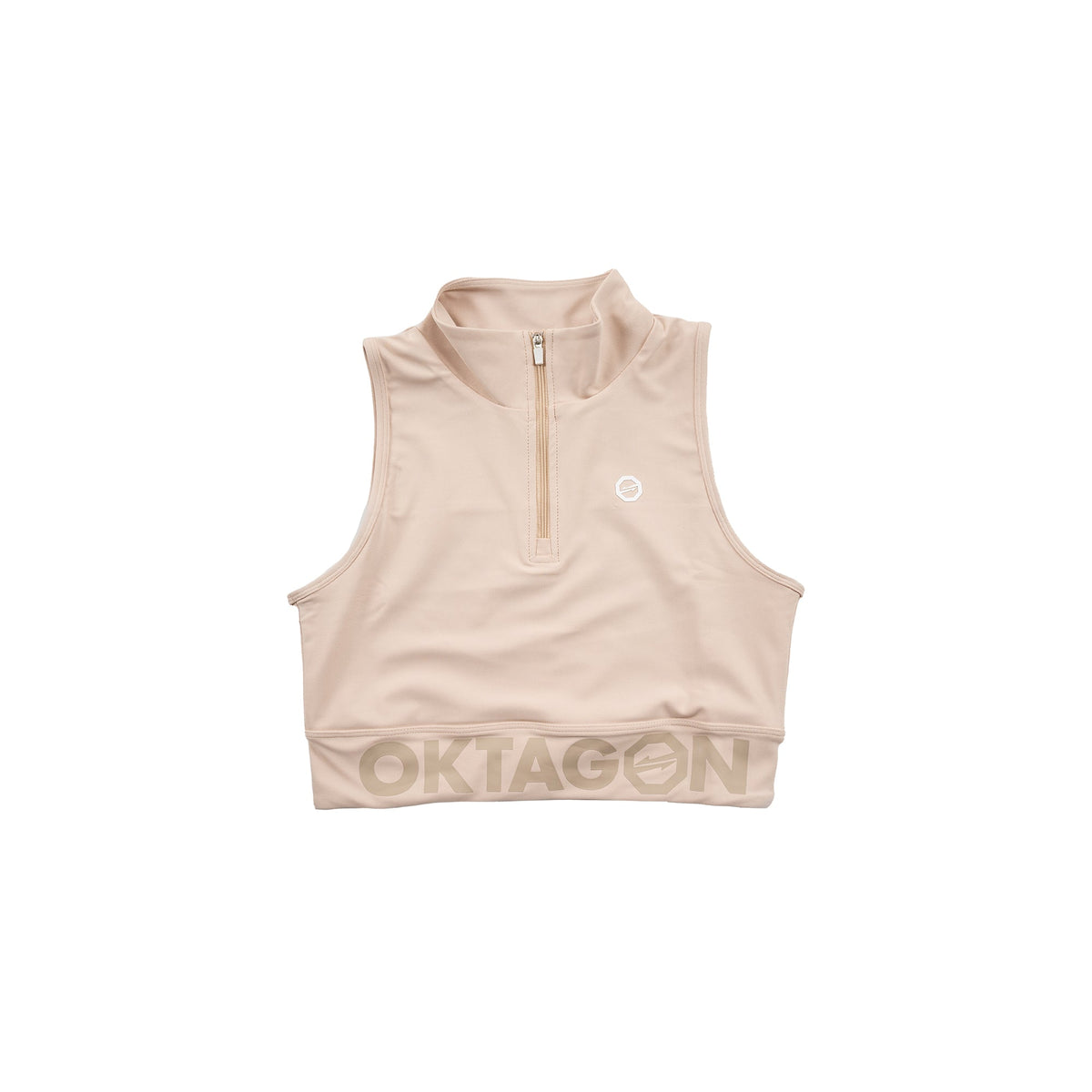 WOMEN’S OKTAGON TOP BEIGE - OKTAGON MMA Store